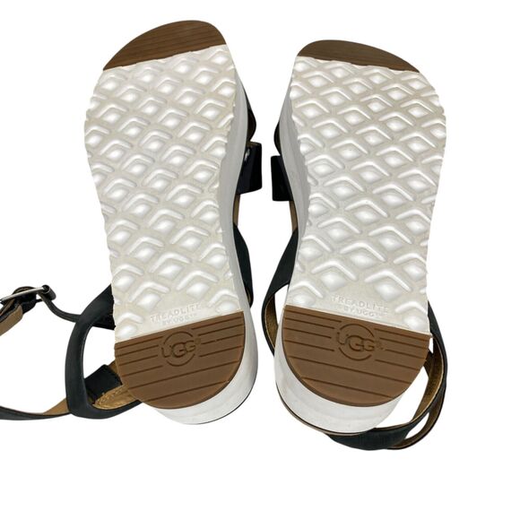 Ugg Tipton Patent Leather Platform Sandals Womens Size 6 Us Black - Picture 7 of 16